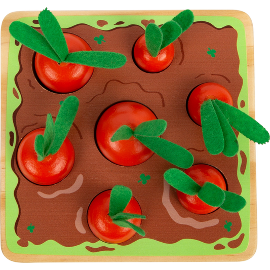 Jogo de Encaixe de Cenouras em Madeira | Brinquedo Montessori 18 Meses+