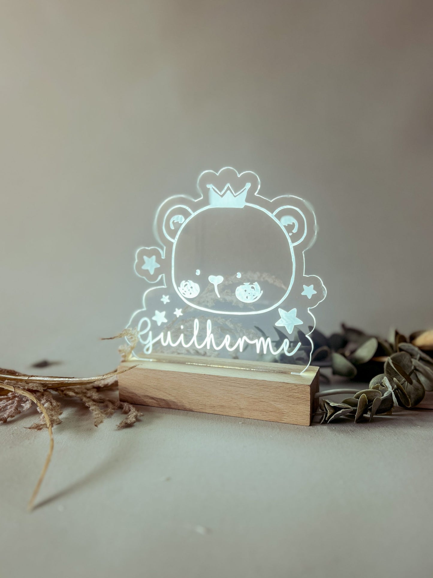 Candeeiro LED Personalizado para Quarto do Bebé — Design B