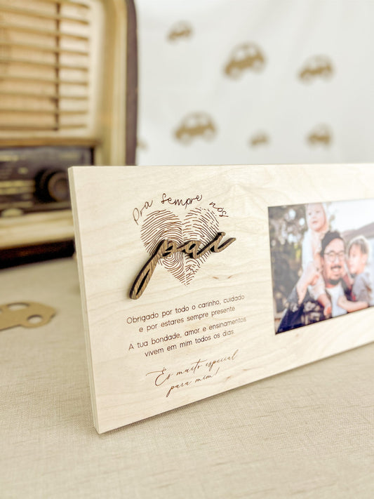 Moldura Cantos Direitos Personalizada para o Dia do Pai