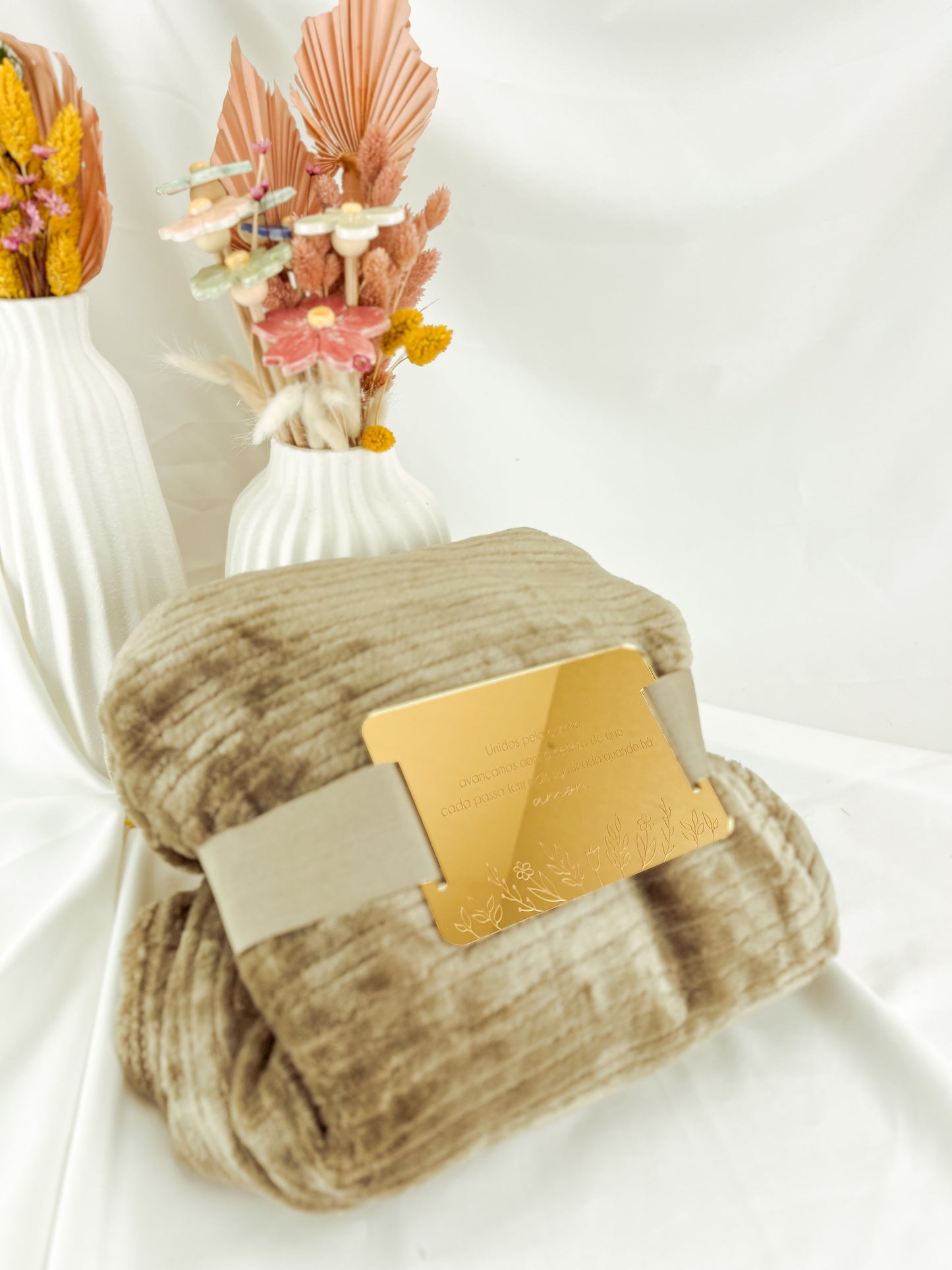 Manta com Placa Personalizável — Para Padrinhos