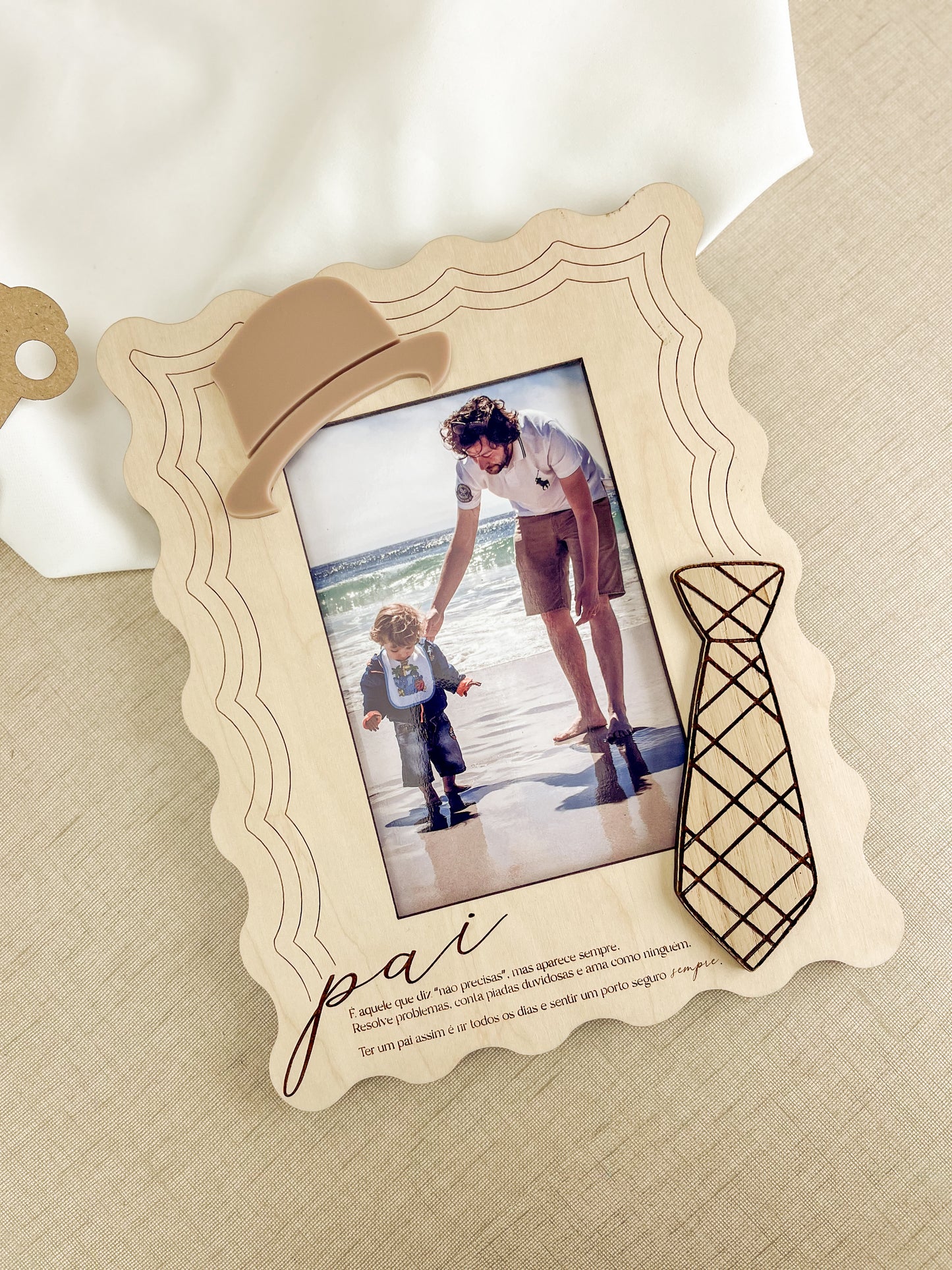 Moldura Gravata Personalizada com Fotografia | Dia do Pai