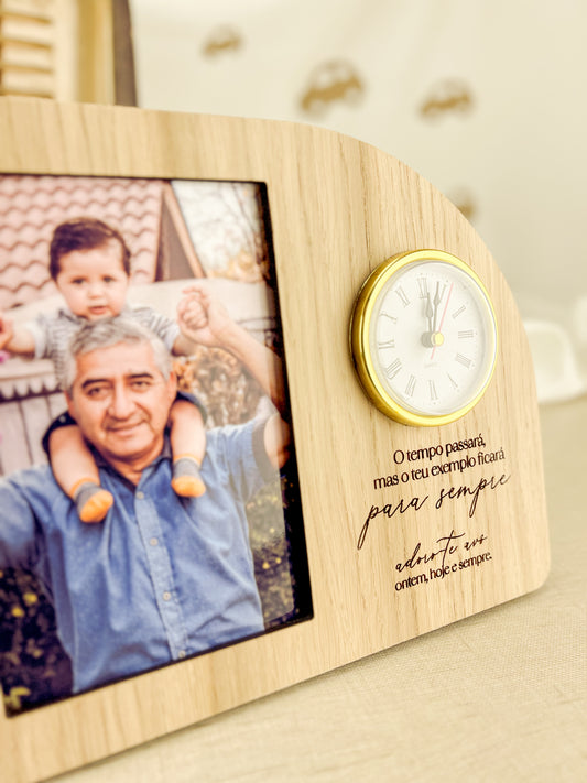 Moldura Relógio Personalizada com Fotografia | Dia do Pai