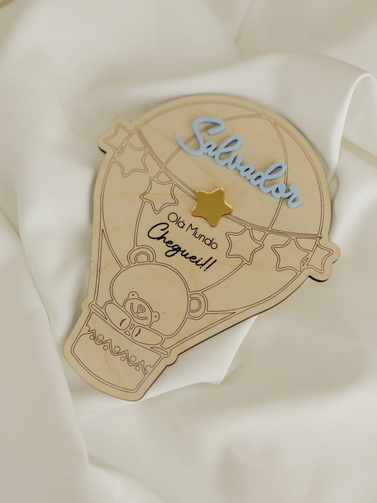 Placa de Nascimento — Tema Balão