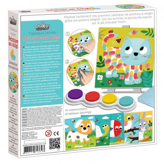 Kit Pintura a Dedo Companheiros Adoráveis | Arte Criativa Infantil 3+