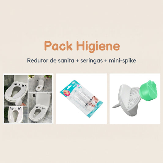 Pack Higiene: redutor de sanita, seringas e mini-spike