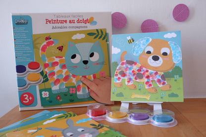 Kit Pintura a Dedo Companheiros Adoráveis | Arte Criativa Infantil 3+