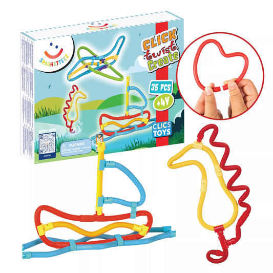 Spaghetteez 35 Peças | Varetas Flexíveis para Construções Criativas 3+