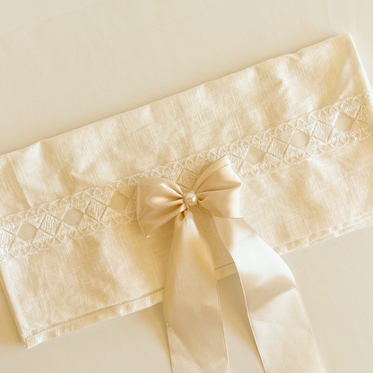 Conjunto de Batizado Completo | Vela Personalizada, Concha e Toalha