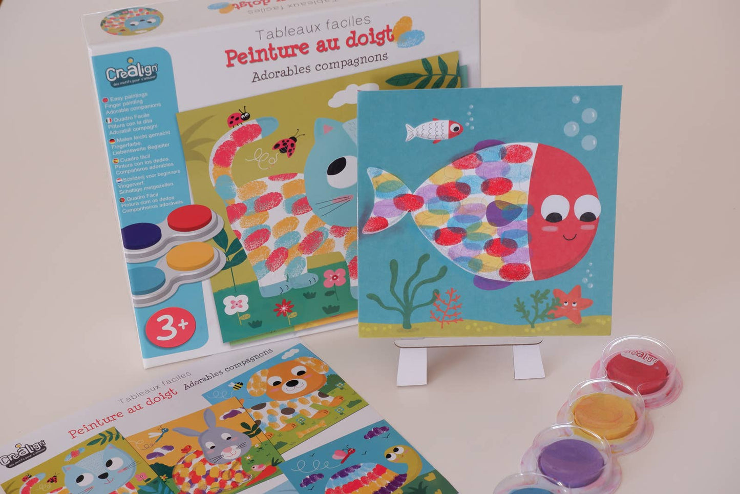 Kit Pintura a Dedo Companheiros Adoráveis | Arte Criativa Infantil 3+