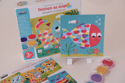 Kit Pintura a Dedo Companheiros Adoráveis | Arte Criativa Infantil 3+