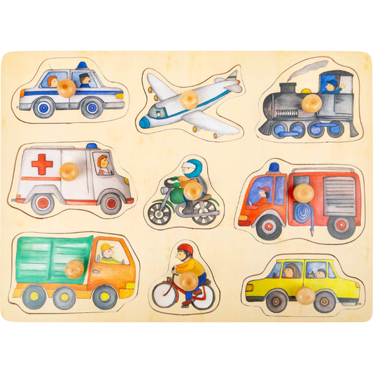 Conjunto Puzzle Veículos Urbanos em Madeira | Bebé 18 Meses+