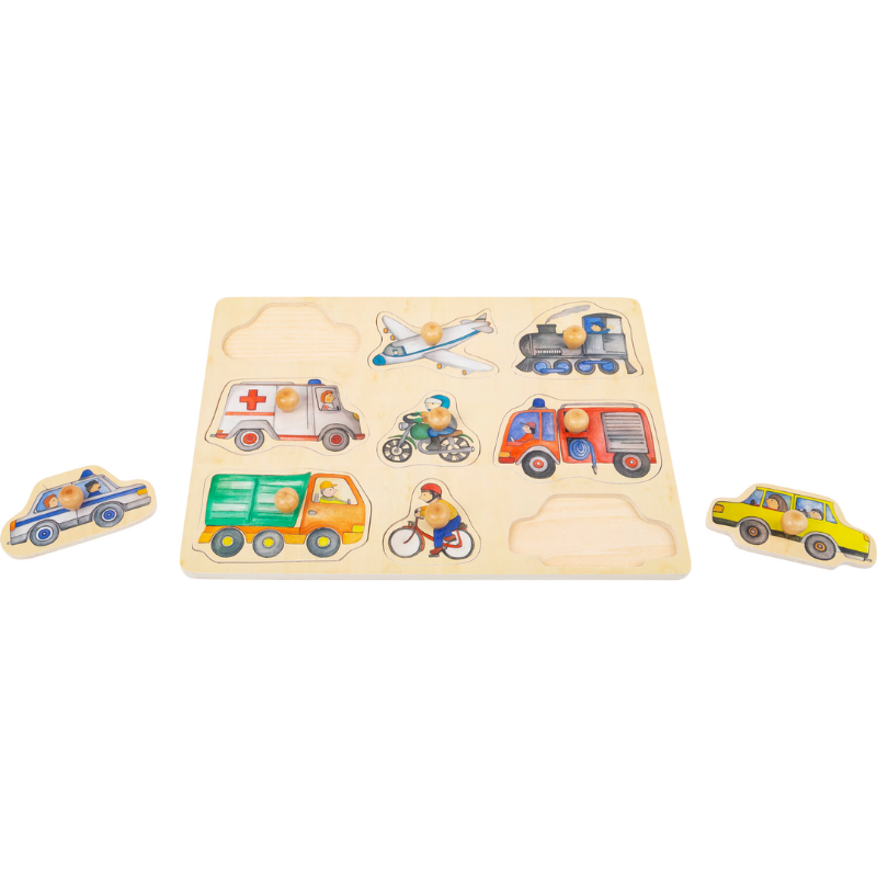 Conjunto Puzzle Veículos Urbanos em Madeira | Bebé 18 Meses+