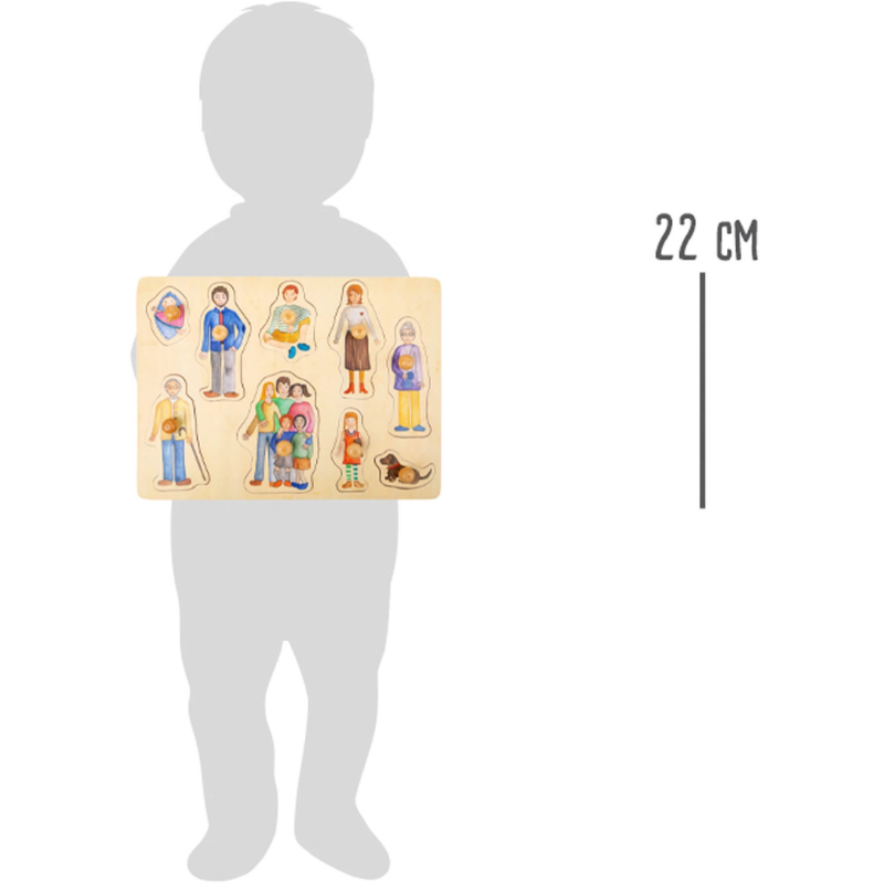 Conjunto Puzzle Família e Amigos em Madeira | Bebé 18 Meses+