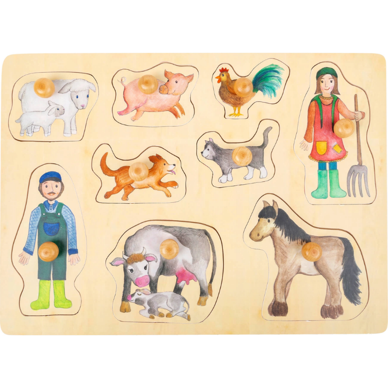 Conjunto Puzzle Vida na Quinta em Madeira | Bebé 18 Meses+