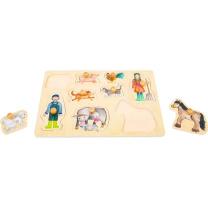 Conjunto Puzzle Vida na Quinta em Madeira | Bebé 18 Meses+