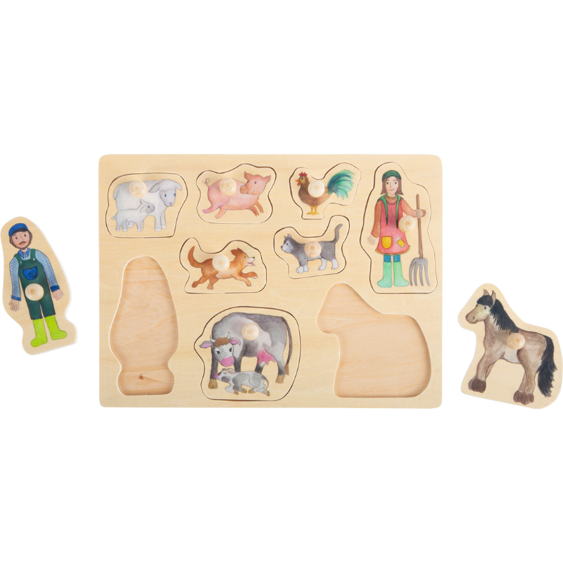 Conjunto Puzzle Vida na Quinta em Madeira | Bebé 18 Meses+