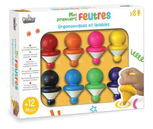 Os Meus Primeiros Marcadores x8 | Laváveis desde os 12 Meses