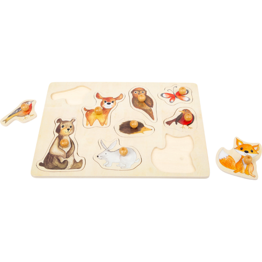 Conjunto Puzzle Animais da Floresta em Madeira | Bebé 18 Meses+