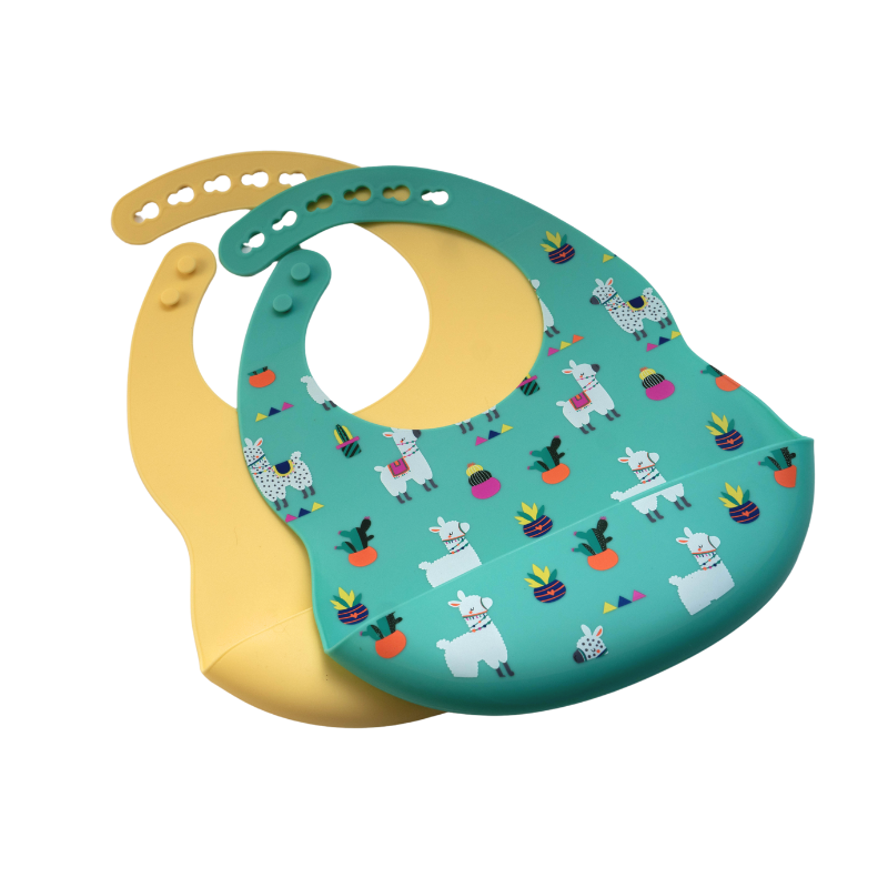 Pack 2 Babetes de Silicone com Bolso Coletor | BPA Free | BLW