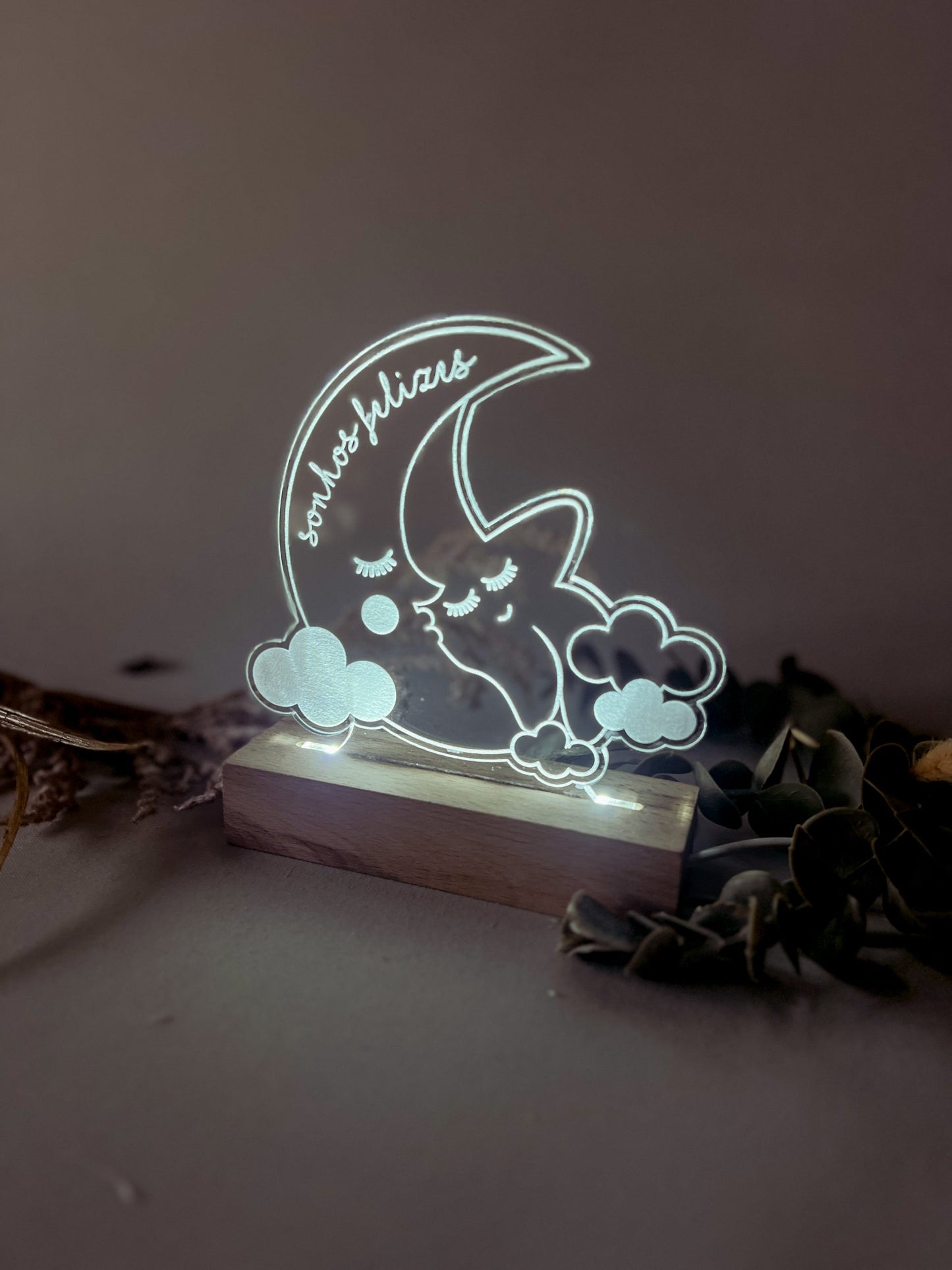 Candeeiro LED Personalizado para Quarto do Bebé — Design D
