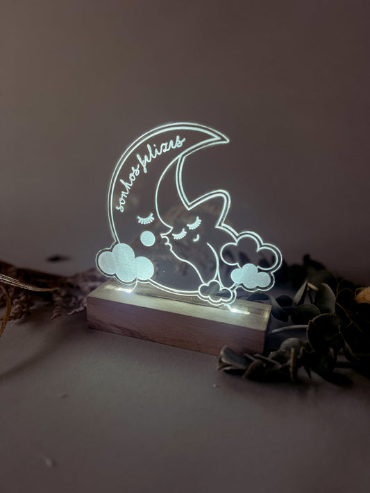 Candeeiro LED Personalizado para Quarto do Bebé — Design D