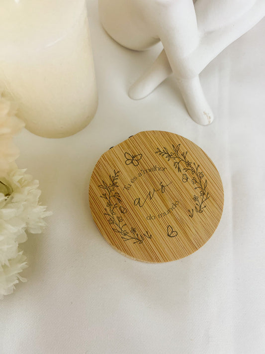 Mini Kit de Costura em Caixa de Bambu — Personalizado