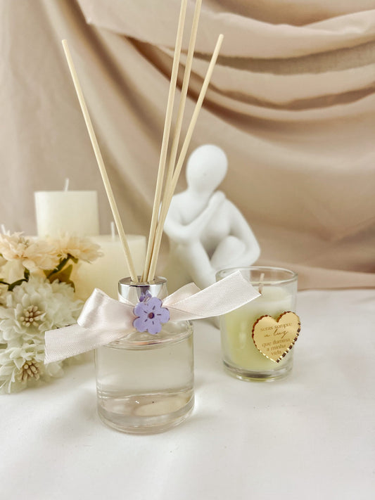 Set Difusor Aromático e Vela — Presente para a Mãe