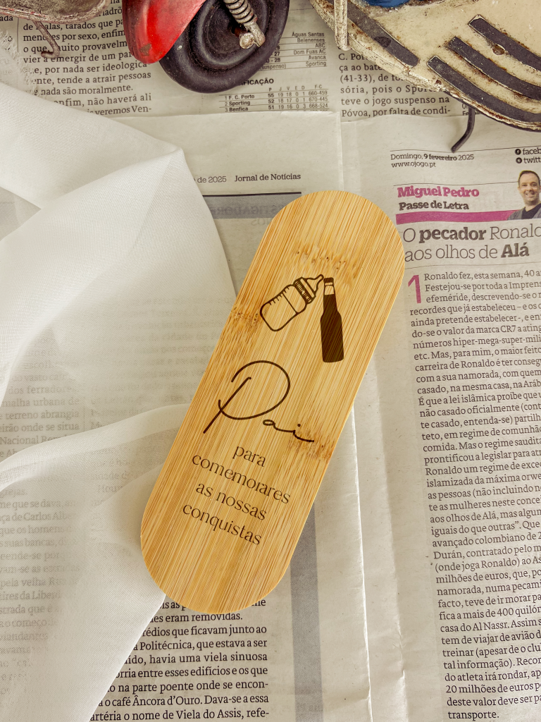 Moldura Livro Personalizada com Foto e Mensagem — Dia do Pai