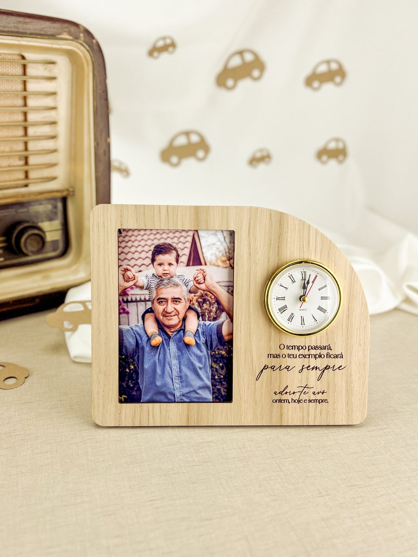 Moldura Relógio Personalizada com Fotografia — Dia do Pai