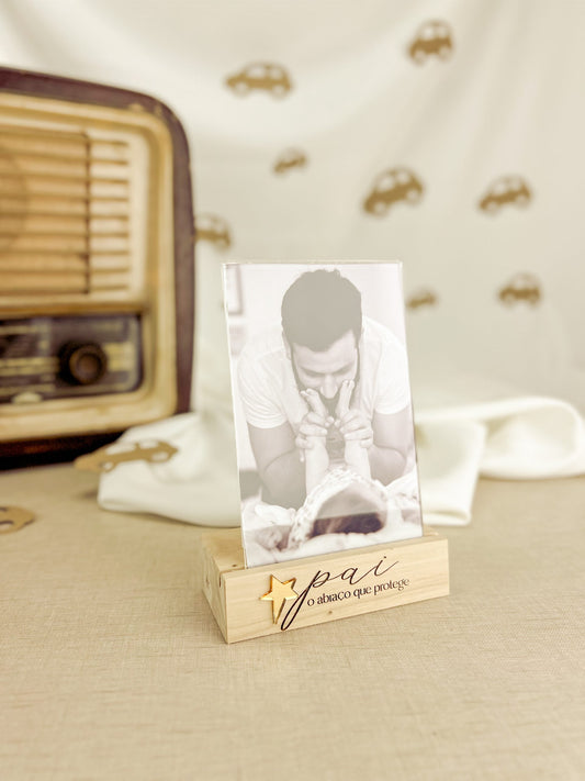 Porta-Retrato Personalizado para o Dia do Pai em Bétula