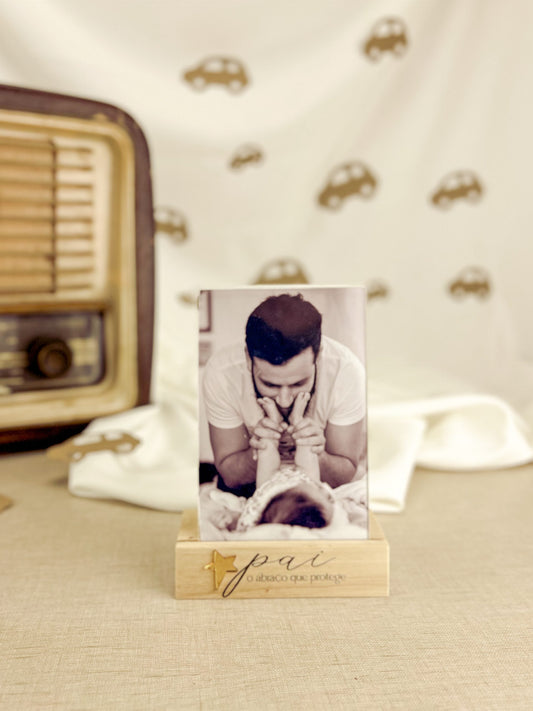 Porta-Retrato Personalizado para o Dia do Pai em Bétula