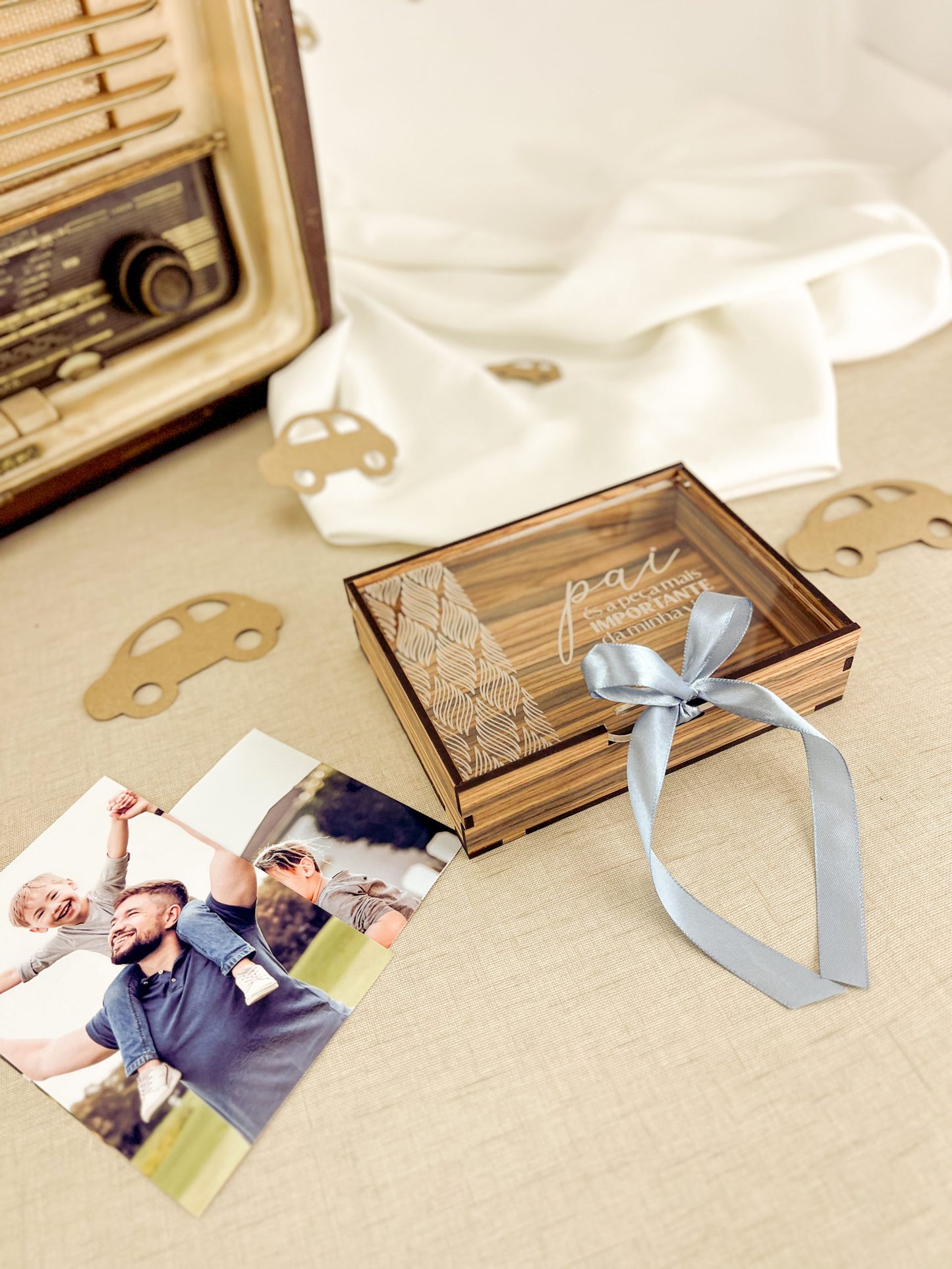 Caixa para Fotografias Personalizada para o Dia do Pai