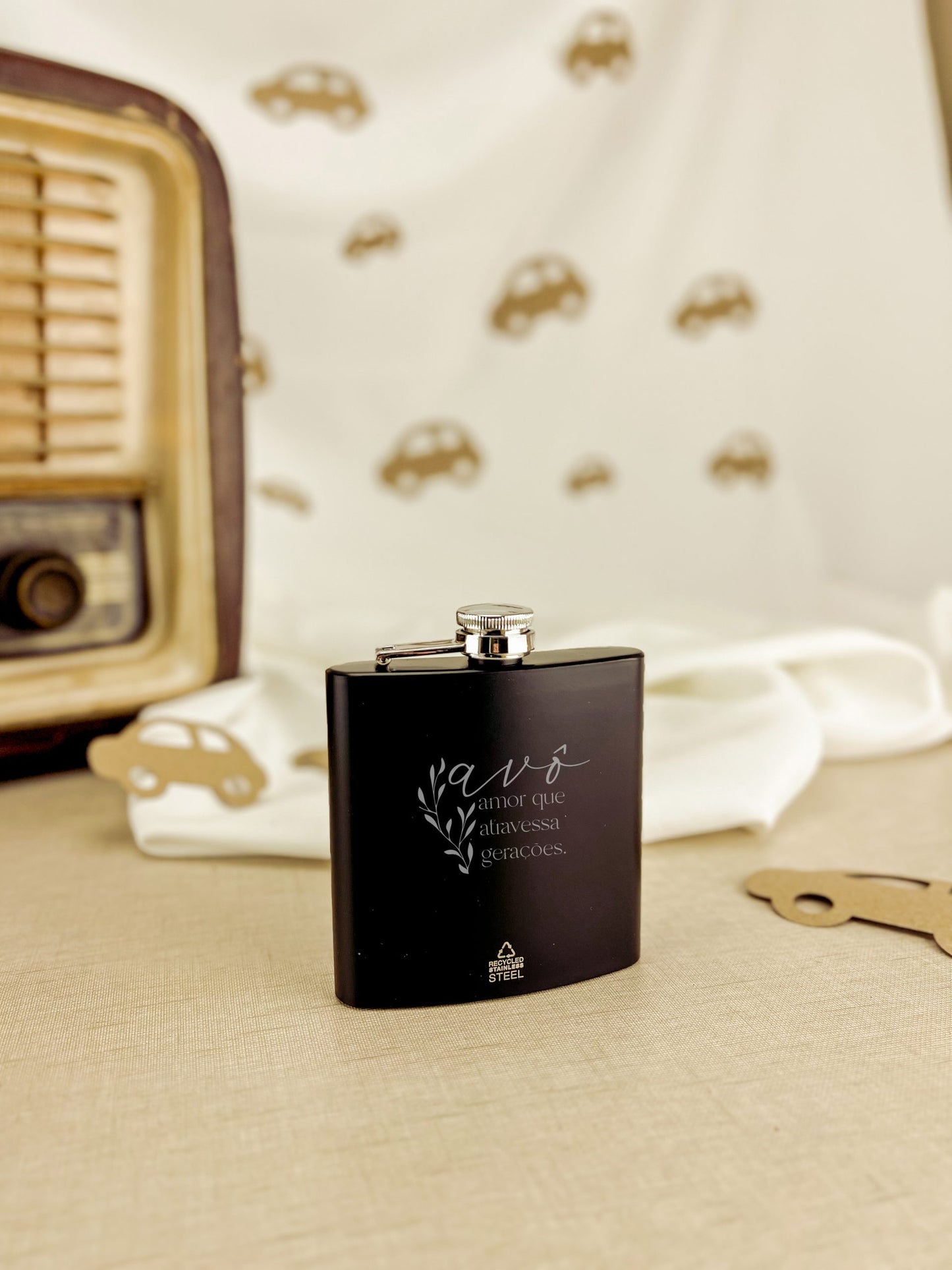 Cantil Inox Personalizado para o Dia do Pai — 175 ml