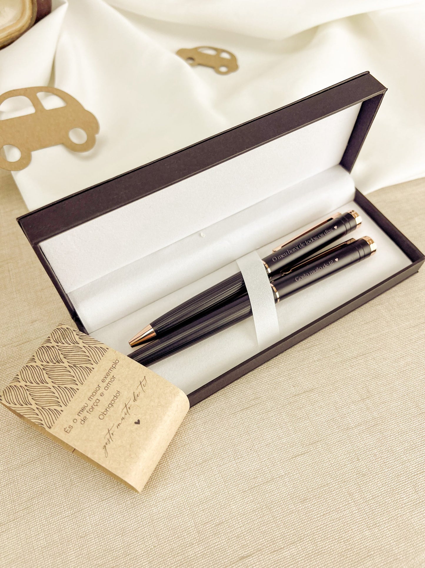 Conjunto de 2 Canetas em Estojo Personalizado — Dia do Pai
