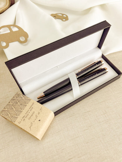 Conjunto de 2 Canetas em Estojo Personalizado — Dia do Pai
