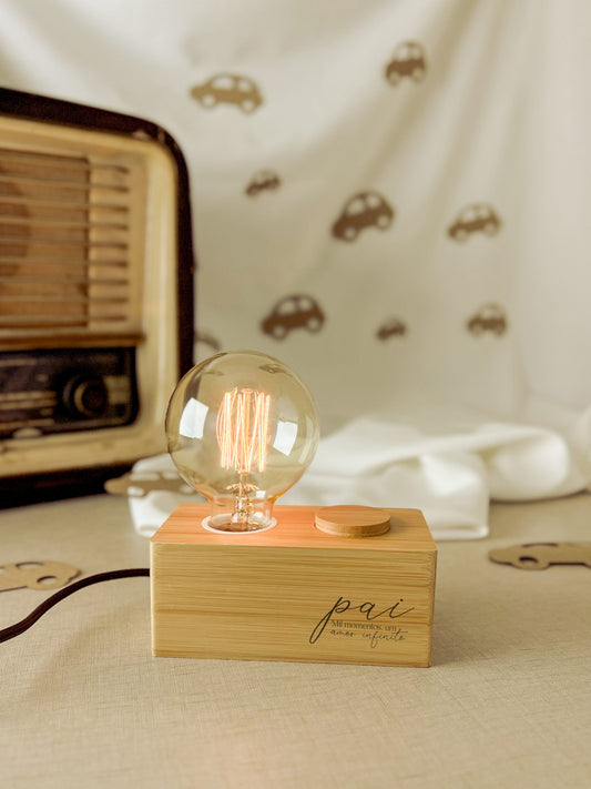 Candeeiro em Bambu Estilo Vintage para o Pai