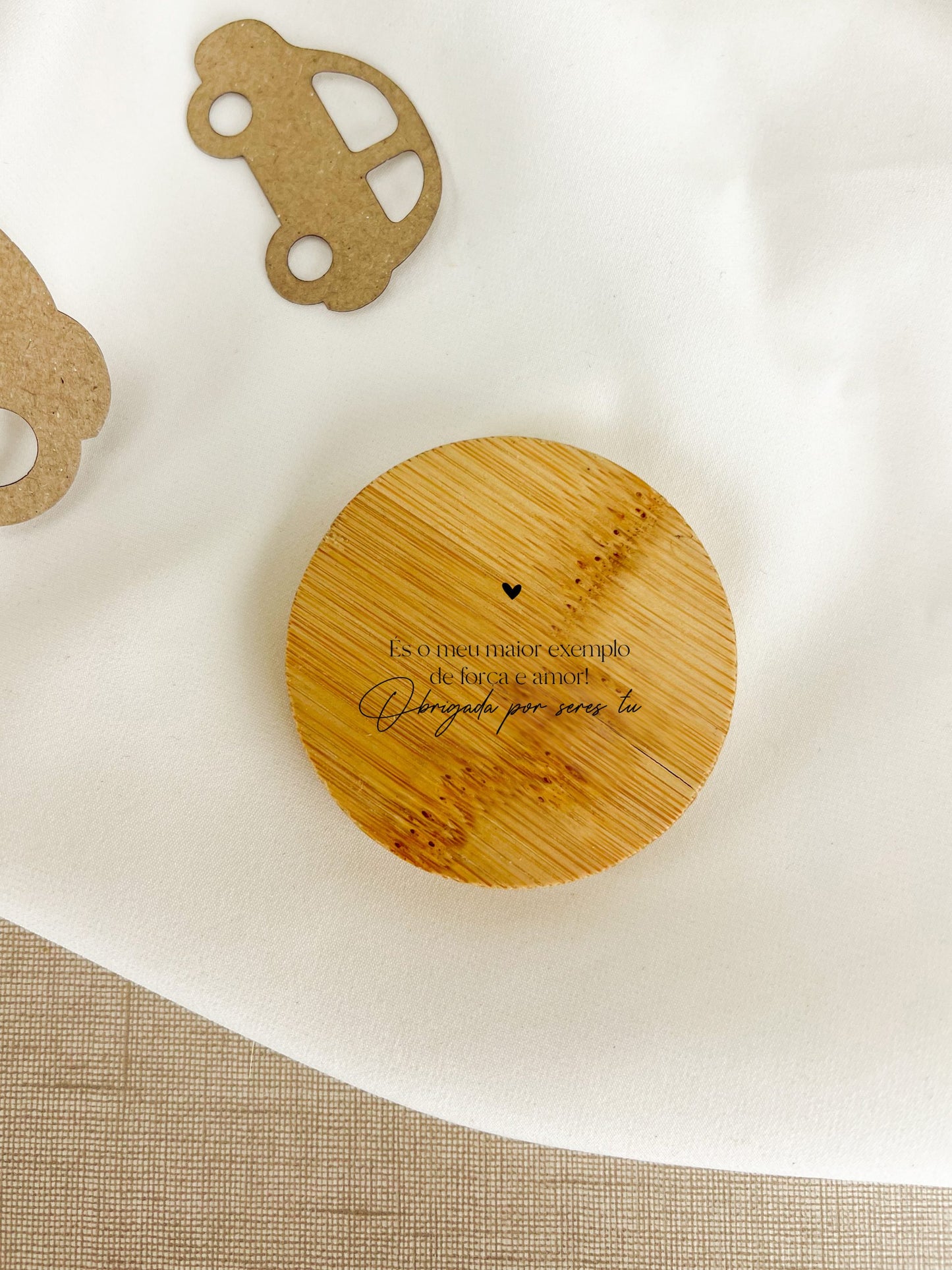 Abre-Caricas em Bambu Personalizado — 6 cm