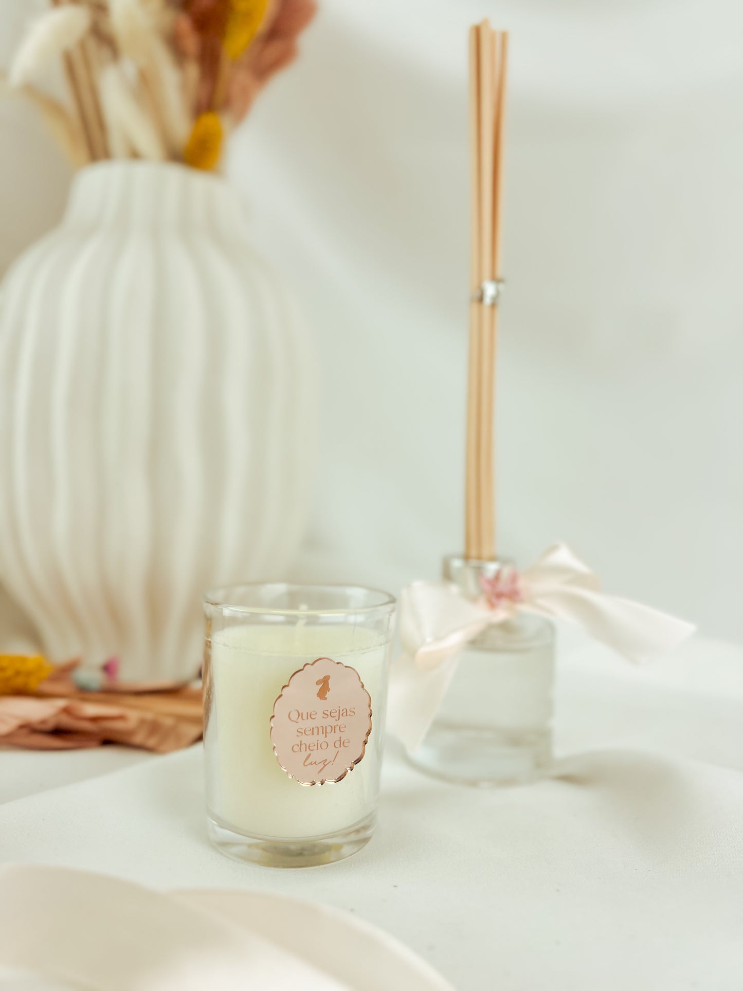 Difusor de Vareta com Vela Aromática — Para Padrinhos