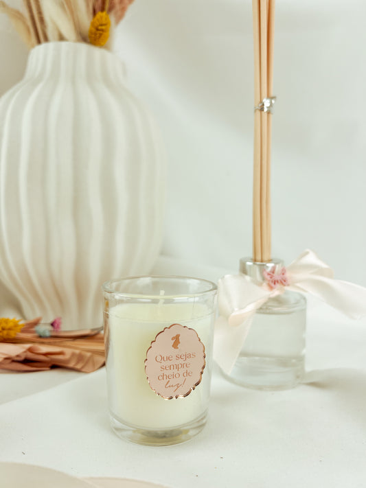 Difusor de Vareta com Vela Aromática — Para Padrinhos