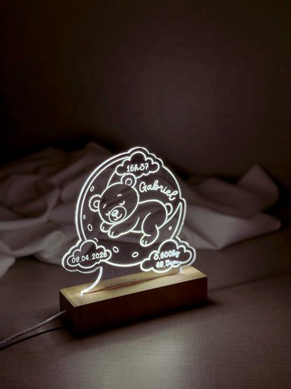 Candeeiro LED Personalizado para Quarto do Bebé — Novo Design G