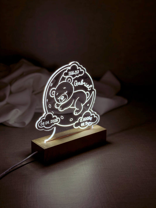 Candeeiro LED Personalizado para Quarto do Bebé — Novo Design G