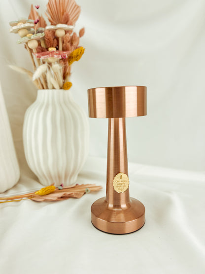 Candeeiro Rose Gold Personalizado com Controlo Tátil de Luz