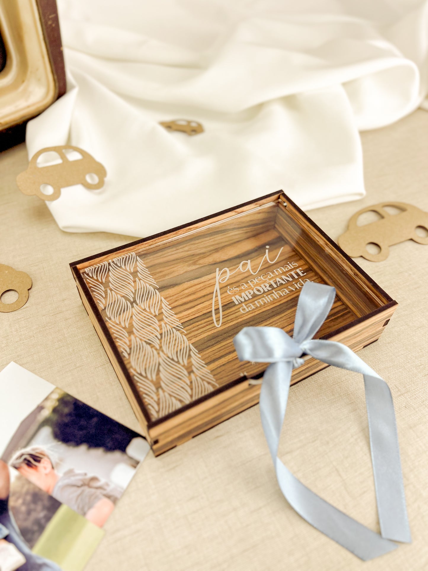 Caixa para Fotografias Personalizada para o Dia do Pai