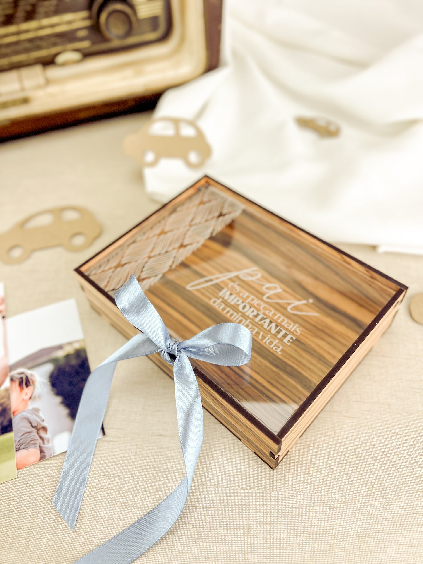 Caixa para Fotografias Personalizada para o Dia do Pai
