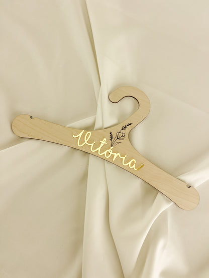 Cruzeta de Batizado em Madeira com Nome