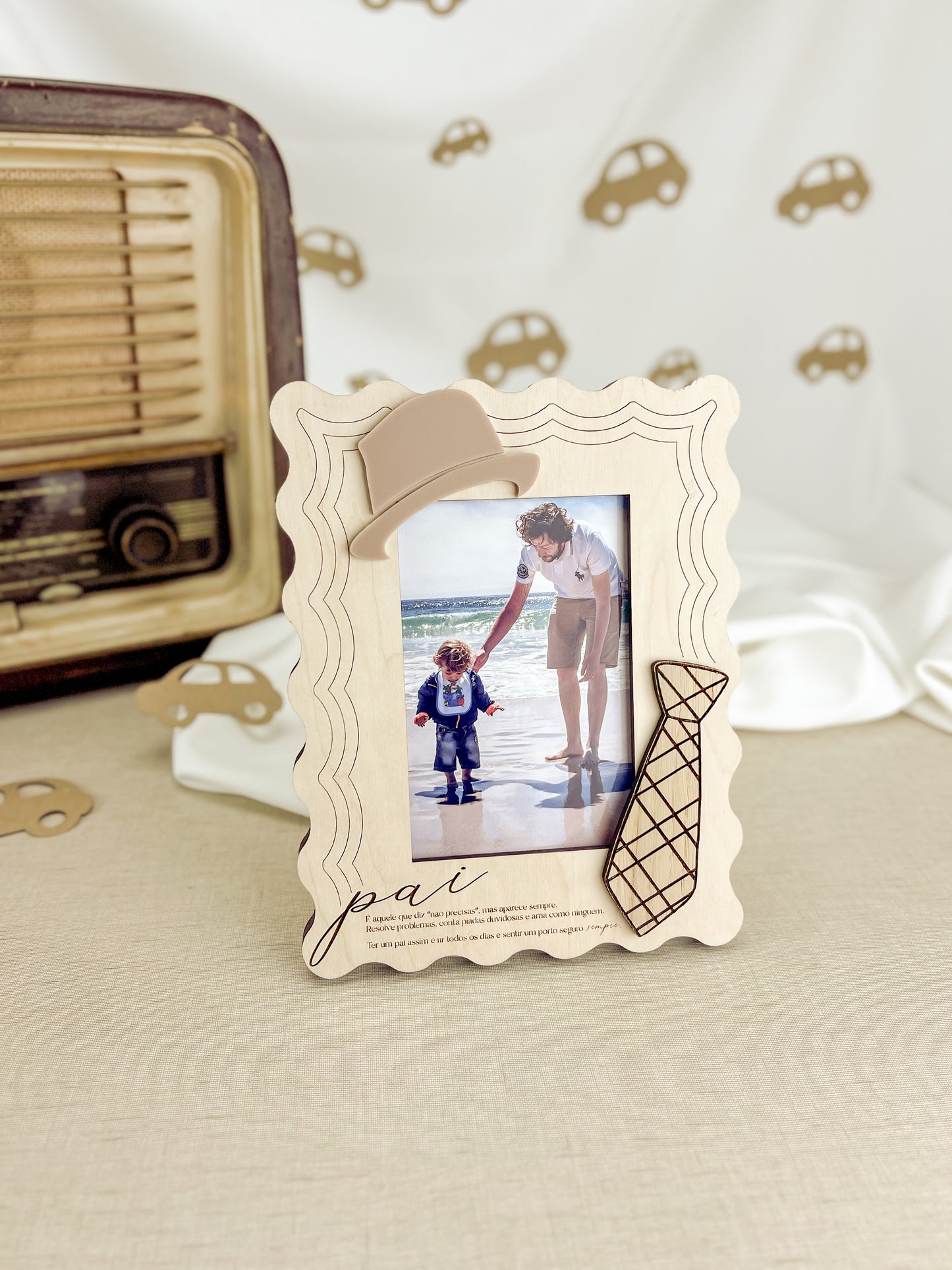 Moldura Gravata Personalizada com Fotografia | Dia do Pai