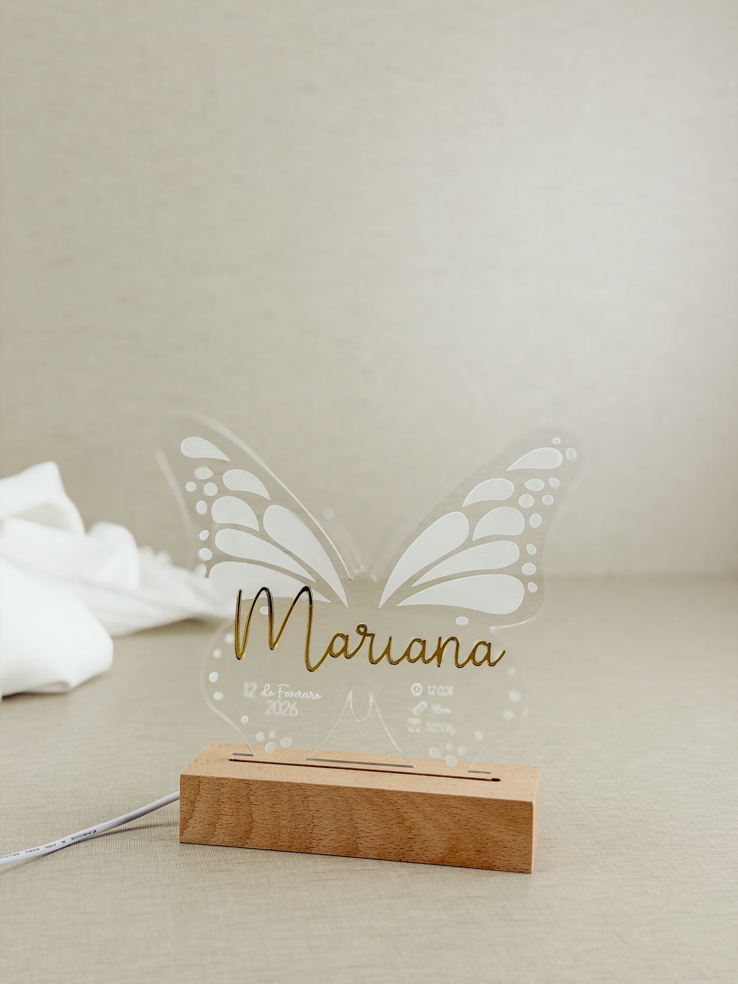 Candeeiro LED Personalizado para Quarto do Bebé — Novo Design E