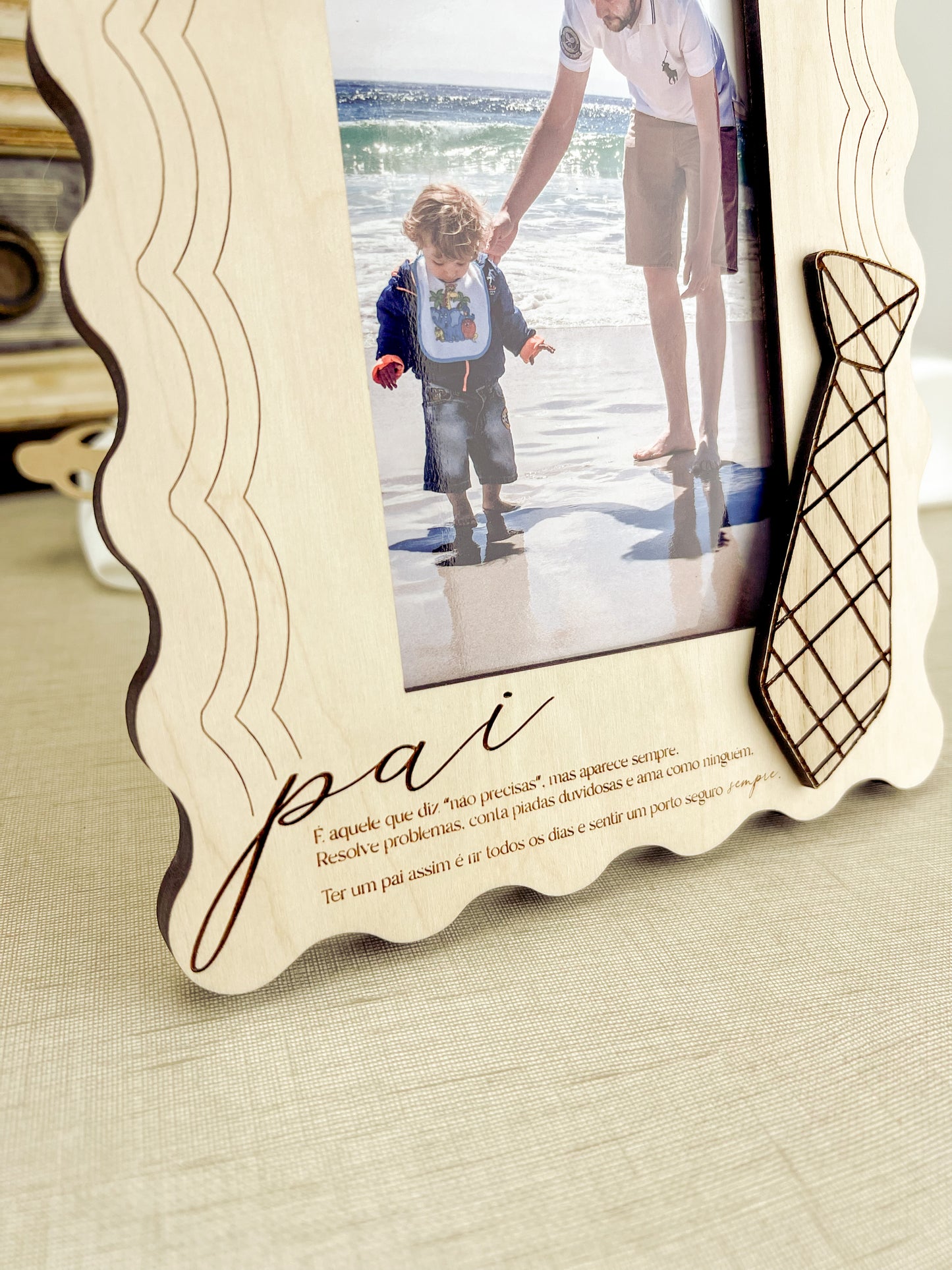 Moldura Gravata Personalizada com Fotografia | Dia do Pai