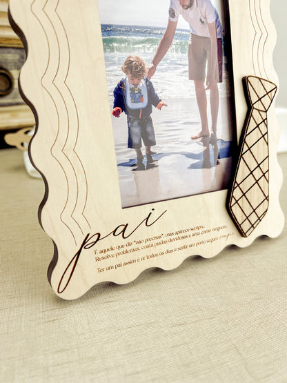 Moldura Gravata Personalizada com Fotografia | Dia do Pai