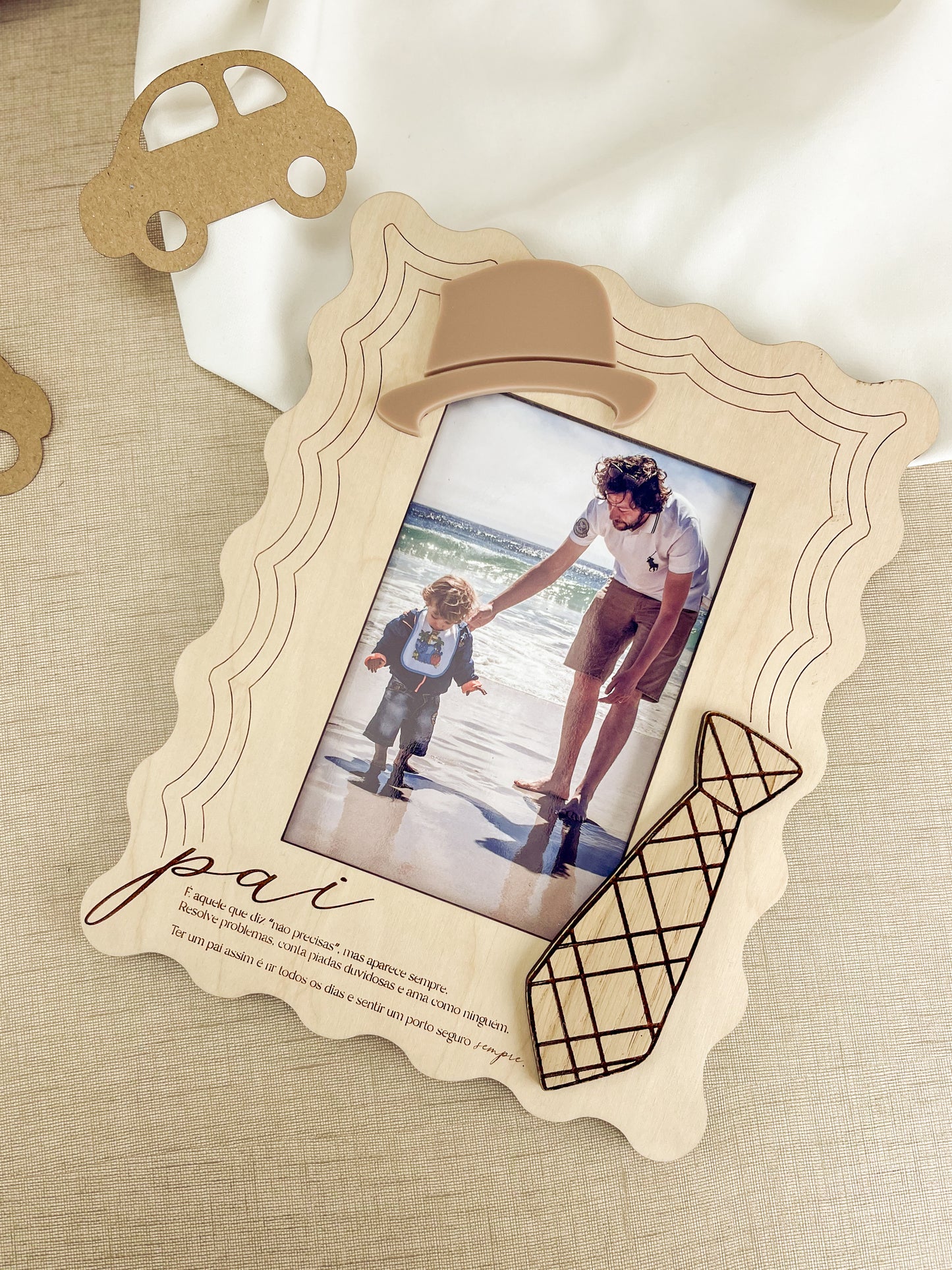 Moldura Gravata Personalizada com Fotografia | Dia do Pai